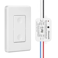 DEWENWILS Wireless Remote Light Switch No Wiring Needed 100FT RF RangeWall Mount
