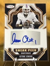 2025-26 Sage Football Sneak Peek Auto #SPA-KJ Keyone Jenkins RC FIU