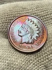 1896 Indian Head Cent RED Hue Lustrous AU++++++++ High Grade Toned Type Coin