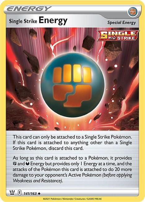 Pokemon TCG Battle Styles Single Strike Energy 141/163 Reverse Holo Uncommon