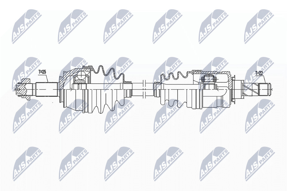 Driveshaft Front Axle Right Manual Transmission NPW-PL-099 NTY for OPEL CORSA E - Image 6
