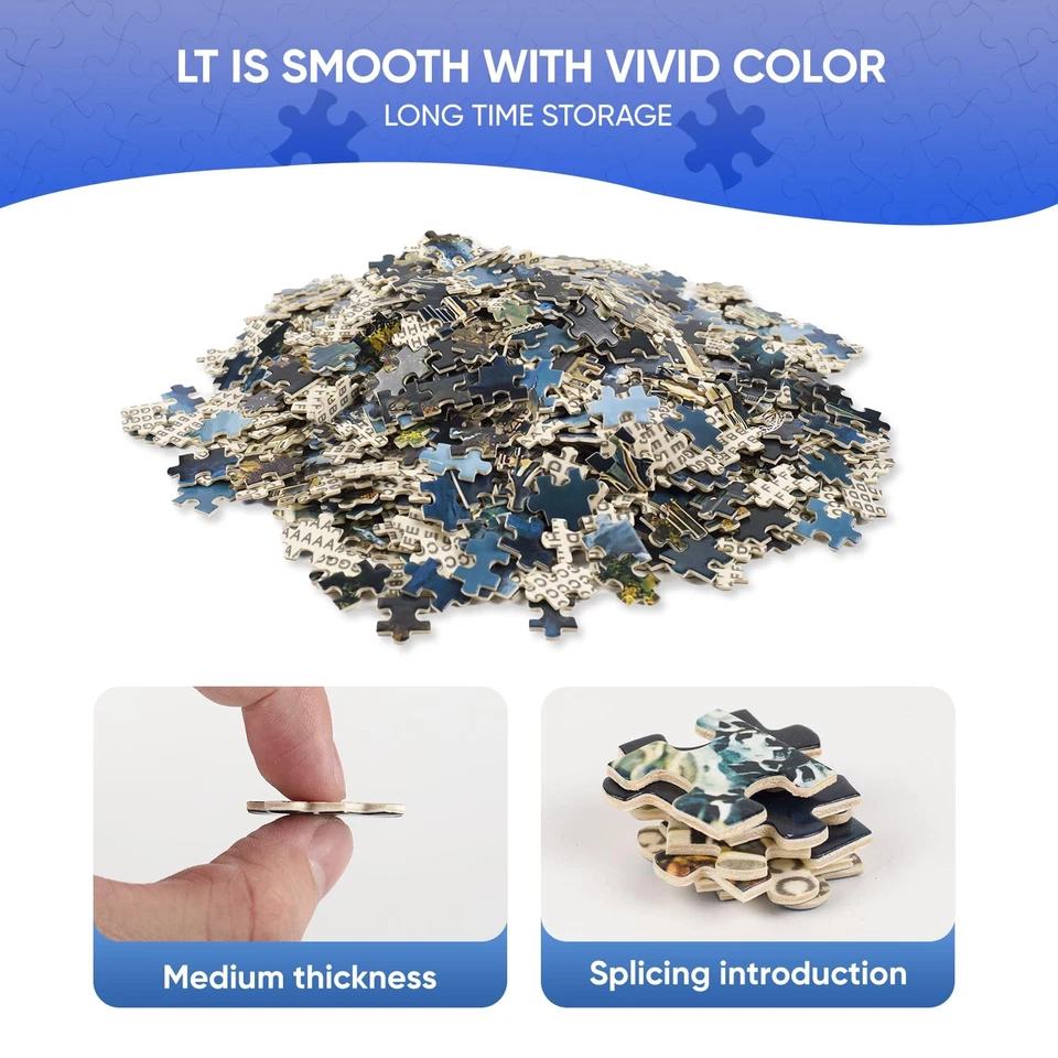 Rompecabezas para Adultos 1000 Piezas, Rompecabezas El Señor de los Anillos, Ciudad Cascada 1000 Piezas Foto 4 de 4