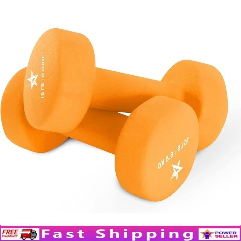 Neoprene Dumbbell Set 2 Hexagon Hand Weights Anti Slip Free Weights Workout New