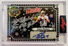 2025 Leaf Happy Holidays Drew Brees Hall Marks Auto Autograph Black 1/1 SSP !!