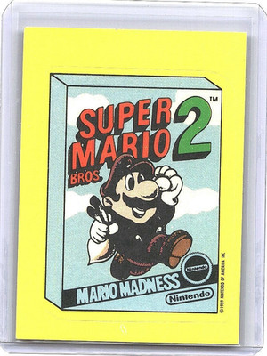 1989 Topps NINTENDO Donkey Kong Sticker Super Mario 2 Mario Madness! #1