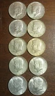 (10) 40% Silver Kennedy Half Dollars 1965-1969 $5 Face Value Constitutional USA