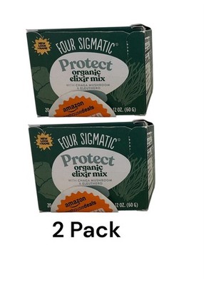 Protect, Organic Elixir Mix With Chaga Mushroom &Eleuthero,20cnt-0.1oz pack of 2