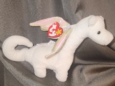 Ty Beanie Babie MAGIC Iridescent Wings Dragon 4088 Rare PVC Pellets New with Tag