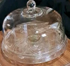 Vintage Anchor Hocking Chip & Dip Platter /Cake Plate With Cover