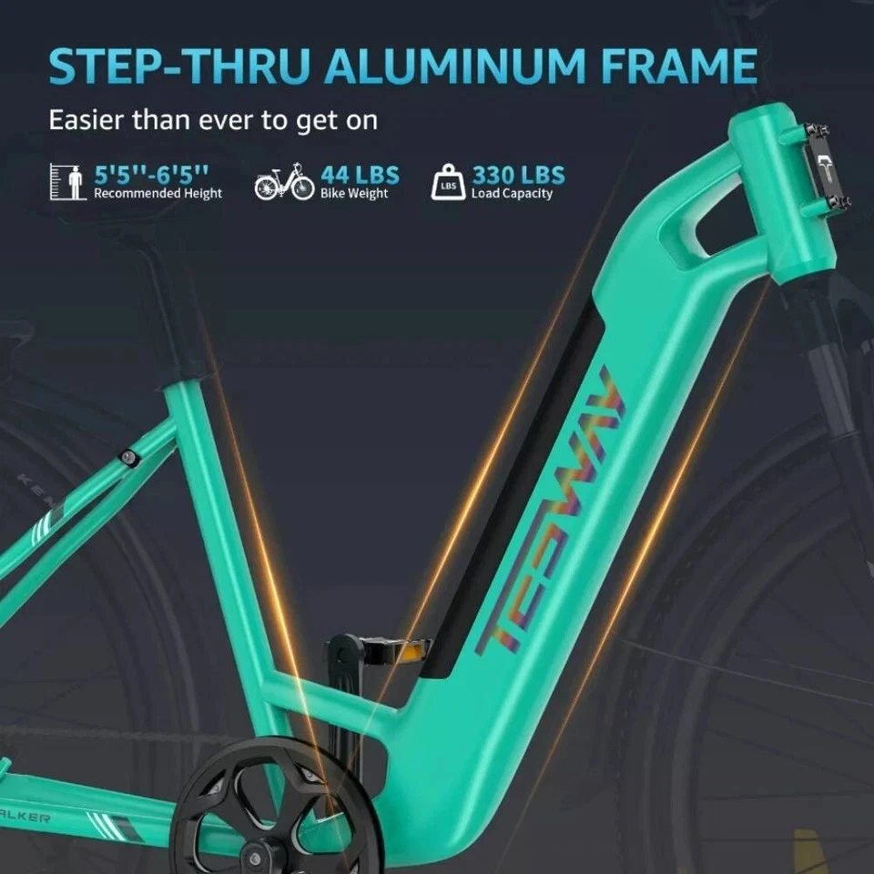 TESWAY Electric Mountain Bicycle 27.5inch 500W Shimano EMTB 7-Speed City e-Bike - Picture 12 of 14