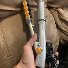 InStyler Original Rotating Hot Iron 1 1/4" Barrel - Silver IS1001 Tested Working