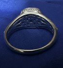 18k White Gold Princess Dbl Halo Engagement Ring w/yellow gold accents.  1.02ctw — photo 7