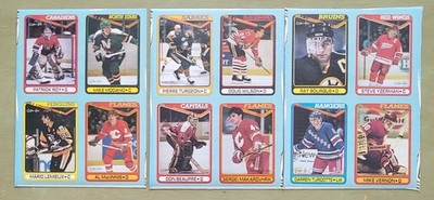 1990-91 O PEE CHEE HOCKEY BOX BOTTOM SET OF 3- No Creases- Nice Condition 