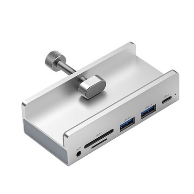 1*6-Port USB 3.0 Hub Clamp Adapter Aluminum USB Splitter for iMac/Laptop/PC