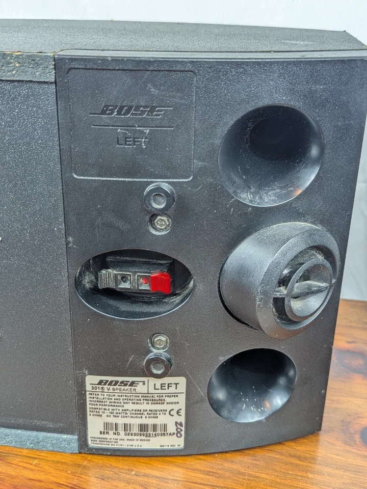 BOSE 301 V Direct Reflecting Speakers Matching Pair Left Right Tested Working - Image 4 of 4