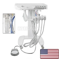 Mobile Dental Delivery Unit System Cart Treatment Work Compressor Portable 4H