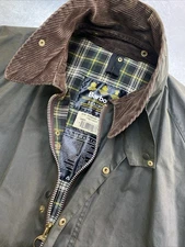 Barbour Beaufort BIG C52 Men’s 3XL 60in Vintage Olive Waxed Hunting Jacket