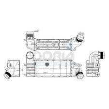 MEAT & DORIA Ladeluftkühler Kühler Ladeluft LLK für Peugeot 607 2.0 HDi 9D 9U