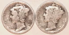 (2) Mercury Dimes - Good - 1918 1919 #3402ED