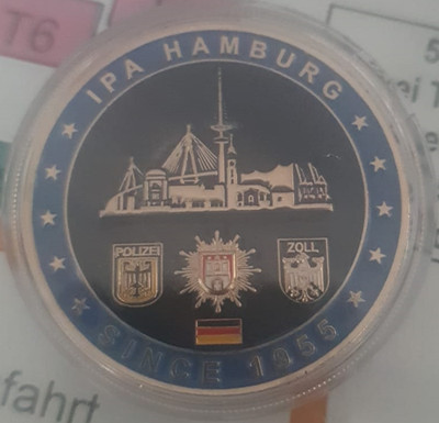 Challenge Coin IPA Bundespolizei Zoll Polizei Land Hamburg Hafen HZA LKA Germany