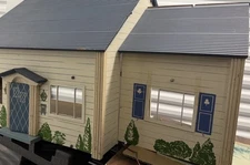 Scarce Vintage Keystone of Boston Two Story Masonite Dollhouse & Furniture