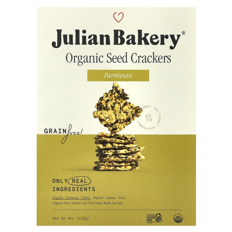 Organic Seed Crackers, Parmesan, 4 oz (113 g)
