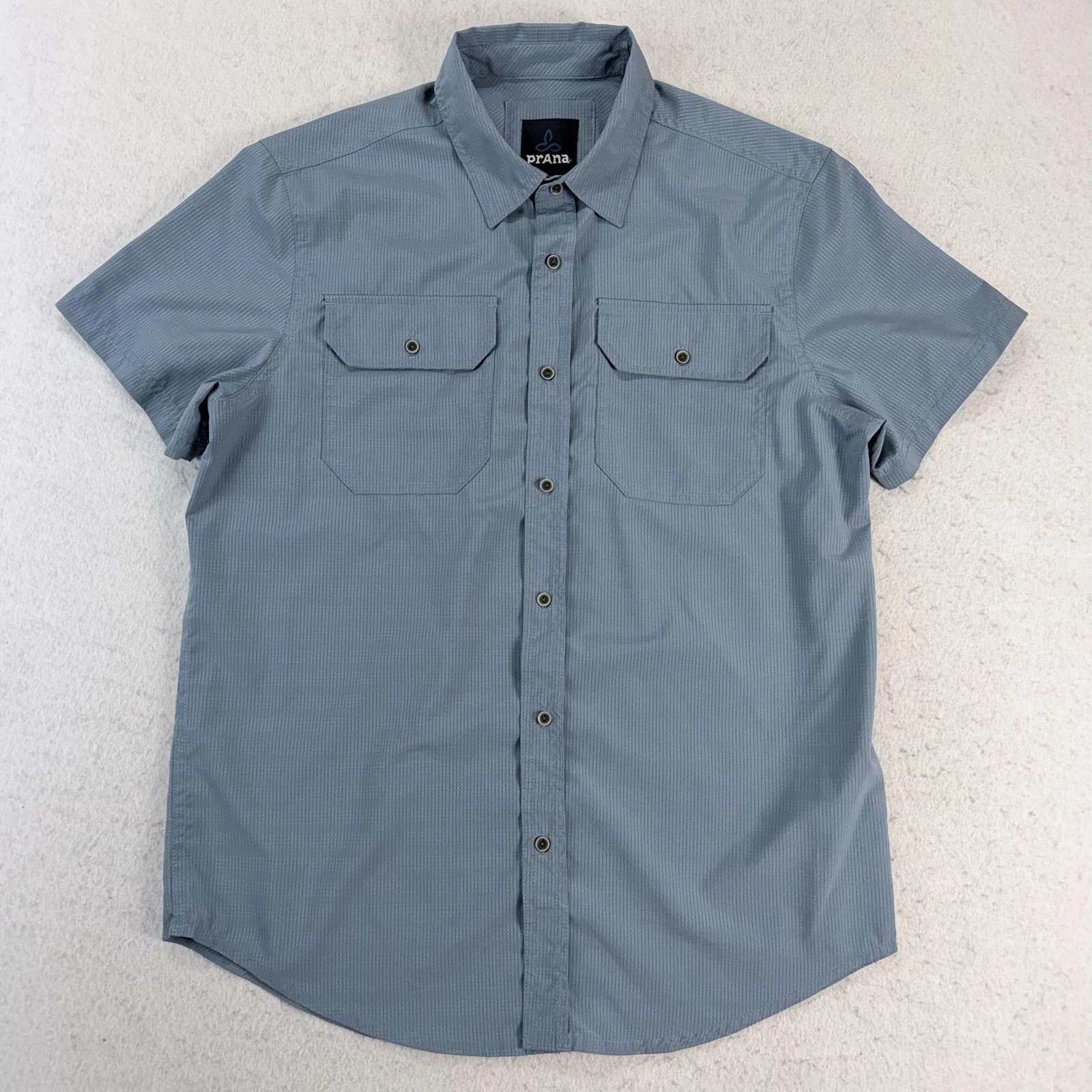 PrAna Shirt Mens Medium Blue Check Short Sleeve Button Front Hiking Outdoor
Opens in a new window or