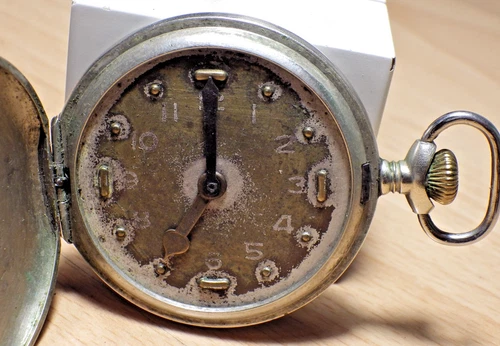 Rare blind's man Revue Thommen pocket watch with Revue cal. 30