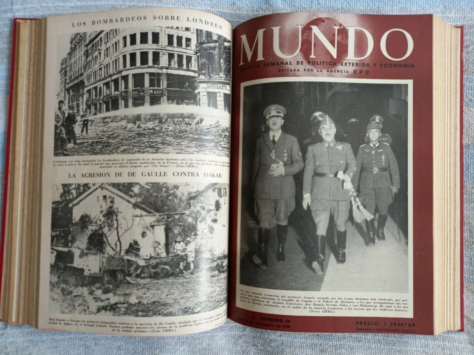 Revista Mundo - 6 tomos II Guerra Mundial años 1940 a 1945  - Imagen 3 de 4