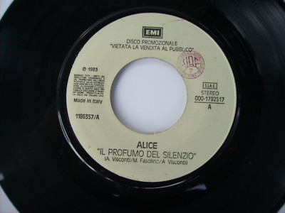 ALICE / AMERICA - THE PARFUM OF SILENZIO / YOUR MOVE - 7'' JUKE BOX EDITION 1983
