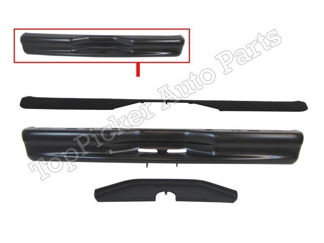 For 1992-2013 FORD ECONOLINE VAN E-150 E-250 E-350 REAR STEP BUMPER TOP PAD BLK