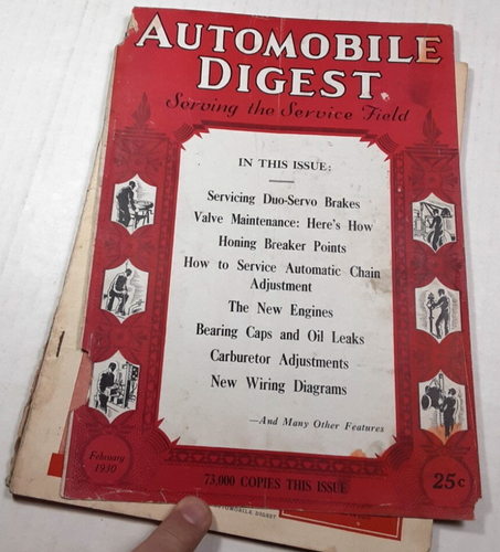 1930 AUTOMOBILE DIGEST Mag.~Murray TIRE STORE/Rubber Co.~ST. CHARLES, MO. Garage - Imagen 2 de 9