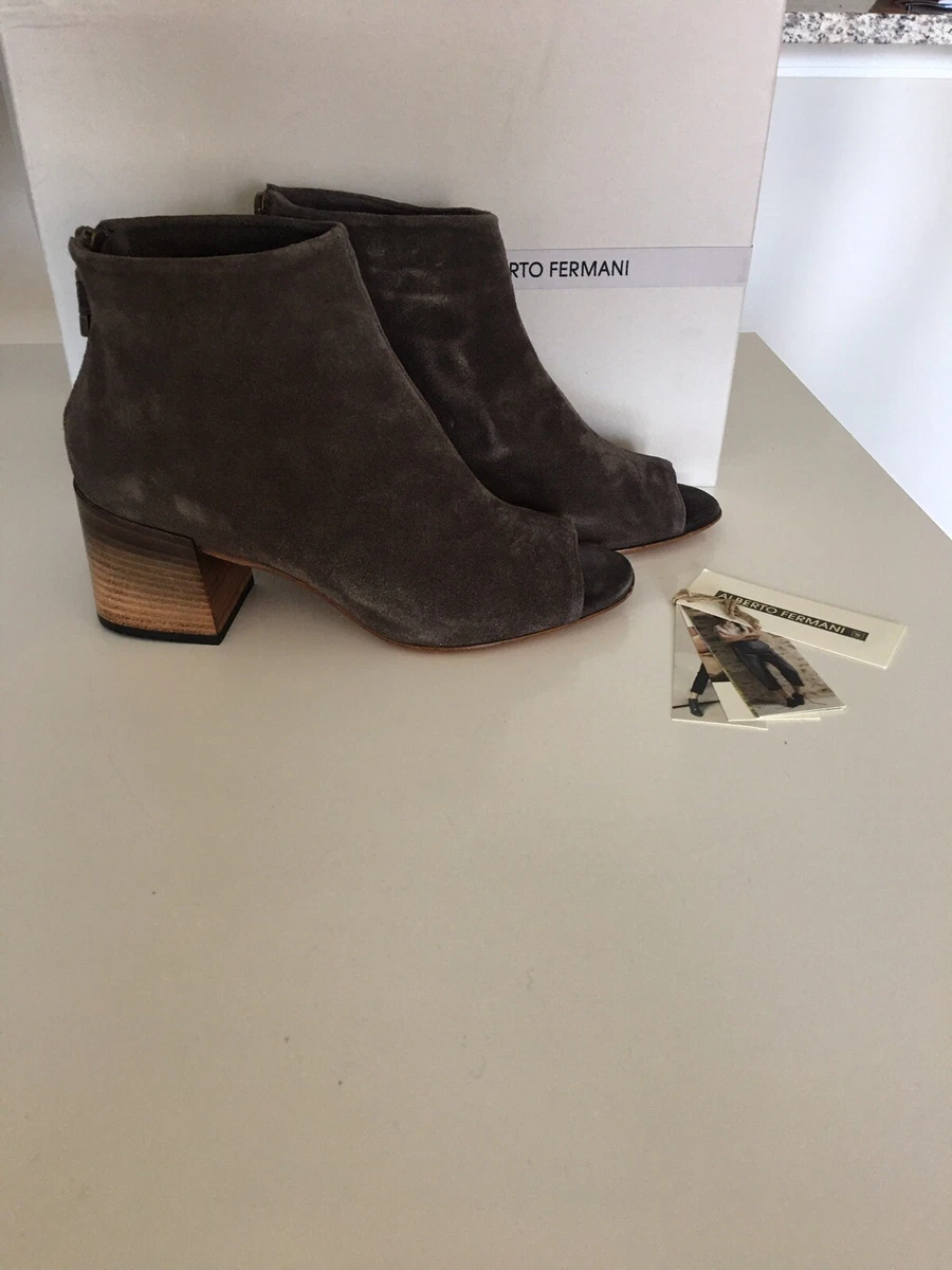 NWB ALBERTO FERMANI SOLARA PEEP TOE SOFTY LAVAGNA ANKLE SUEDE SIZE 36 US 6 eBay