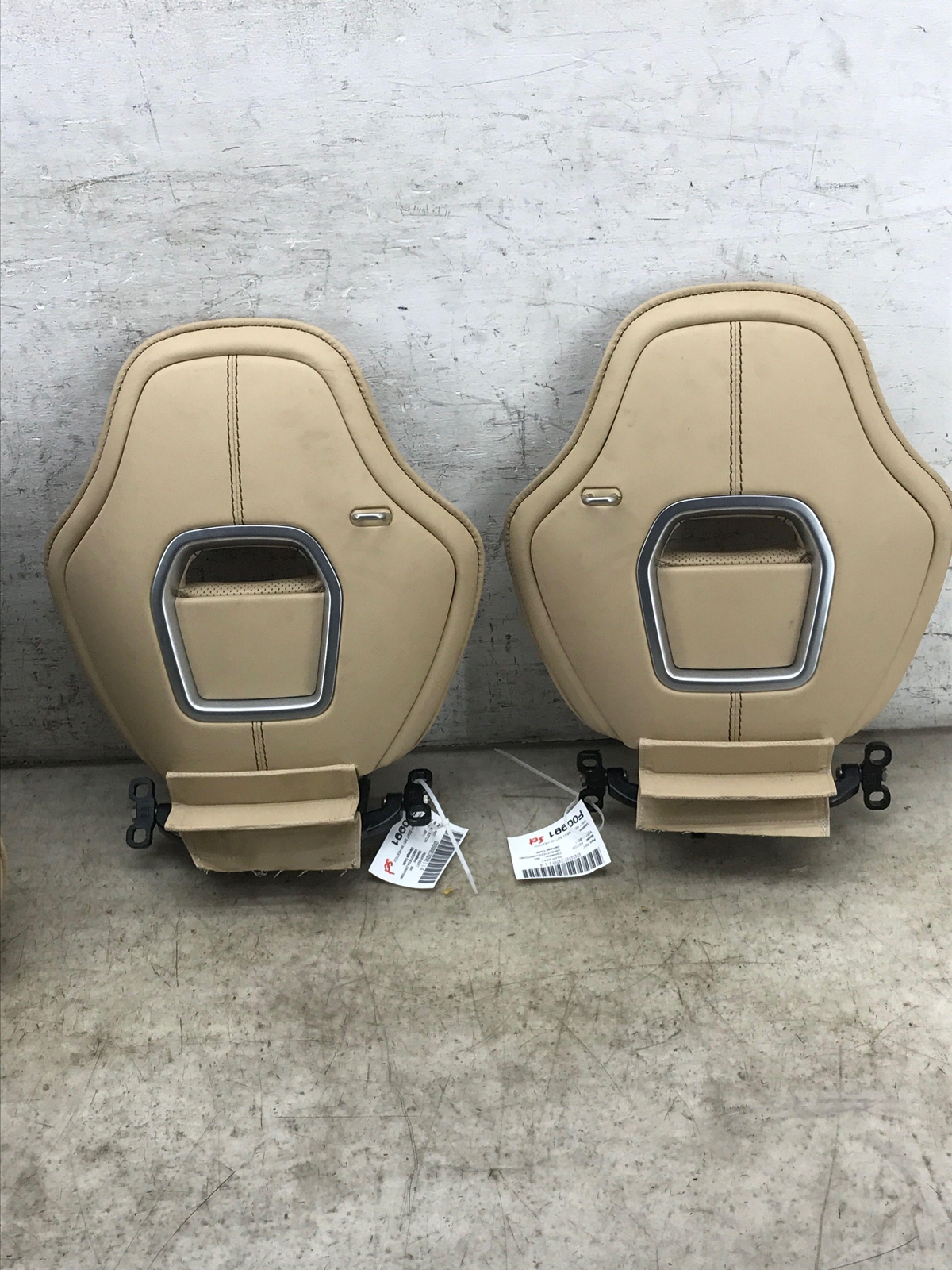 ASTON MARTIN RAPIDE REAR SEAT SET W/ HEATED/COOLED BEIGE LEATHER OEM