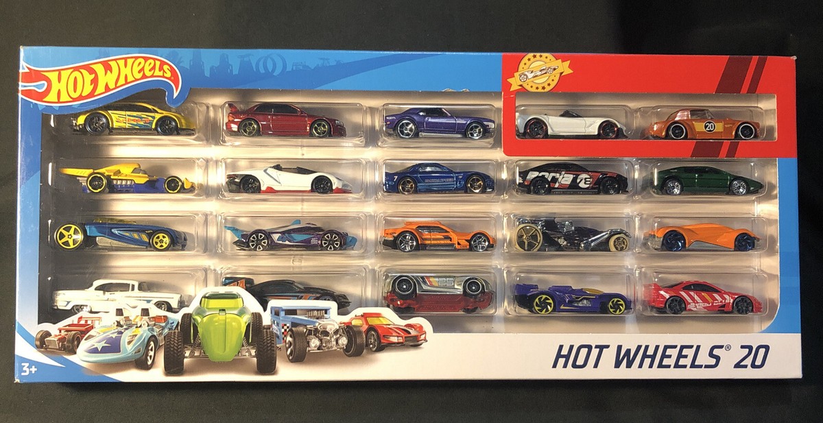 HOT WHEELS 20 Pack Cars Set Die Cast Multi 1:64 Scale Toy Car Set