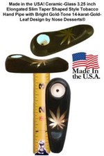 Purse Pocket Niki Tobacco Hand Pipe Ceramic Glass #0732 Tear Drop Made In USA