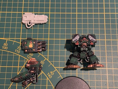 Warhammer 40K Forge World Classic Salamanders Dreadnought Resin Painted Rare OOP