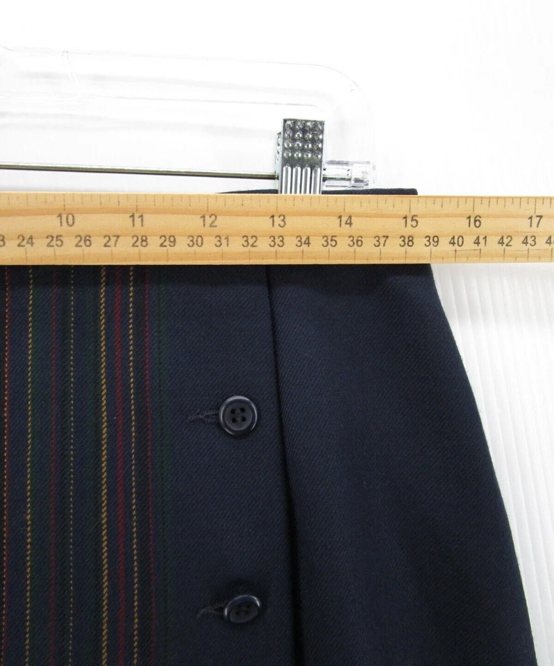 DE COLECCIÓN Falda Pendleton Mujer Mediana Azul Lana Midi Envolvente Rayas Suroeste Foto 4 de 4