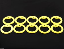 Pack of 10 Glow Dark Yellow Military Army ID Dog Tag Rubber Silicone Silencers