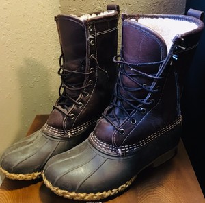 shearling bean boots