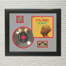 Etta James At Last Framed Picture Sleeve Gold 45 Record Display