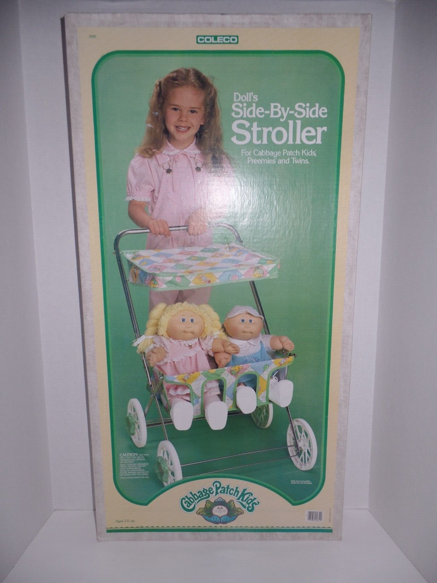 Cabbage Patch Kids Doll's Side-By-Side Stroller Coleco Vintage NEW