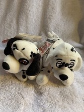 Disney Store 101 Dalmatians 8" Penny and Lucky Dog Beanies Plush W/tags NO SOUND