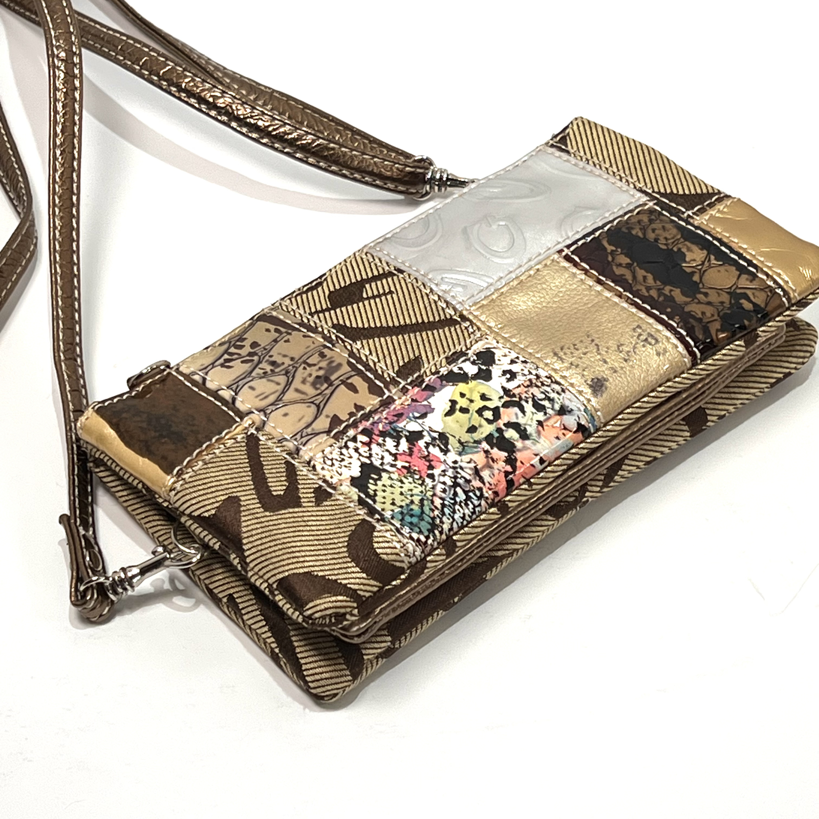 Guess Patchwork Signature Wallet with Shoulder St… - image 1