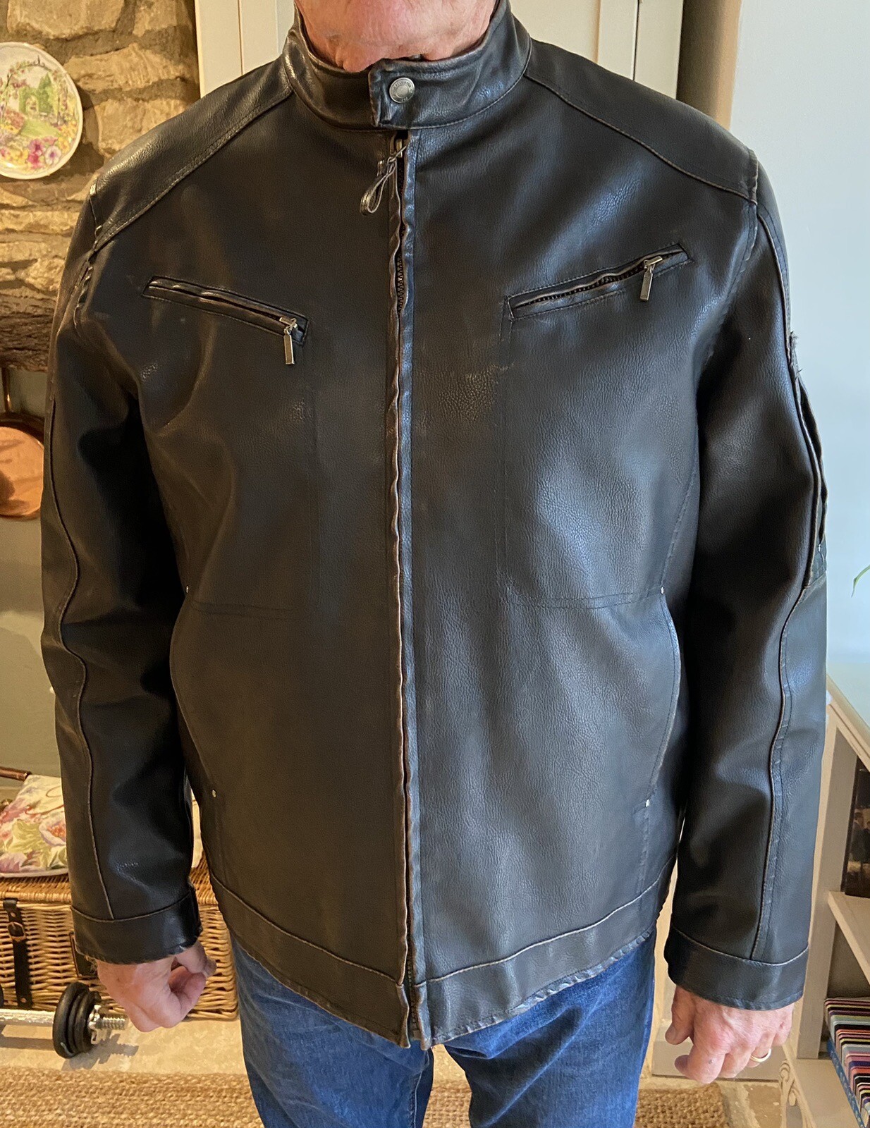 Ralph Lauren Men’s Leather Biker Jacket eBay