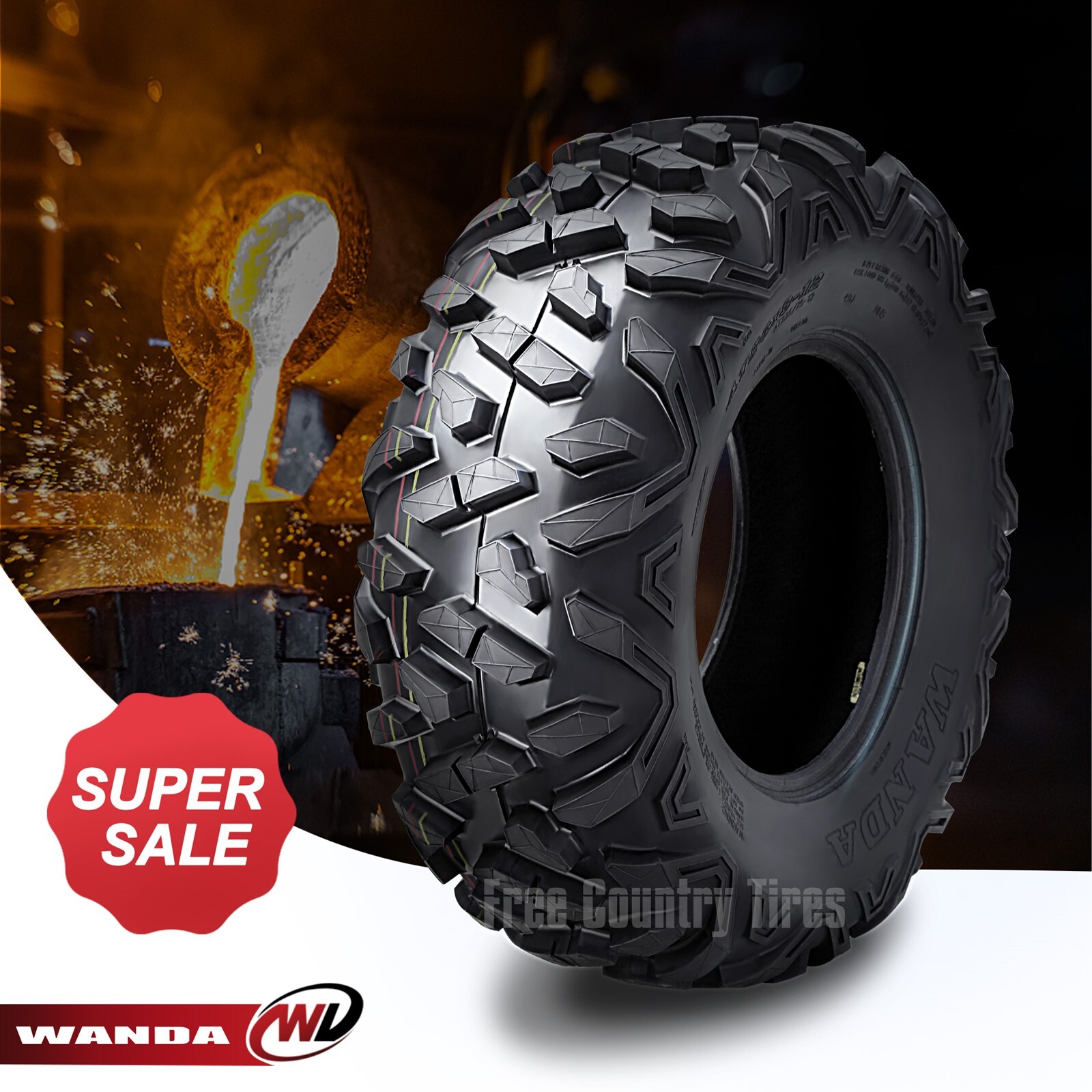 One Wanda ATV Tire 26x912 26x9x12 6pr Lite Mud for sale online eBay
