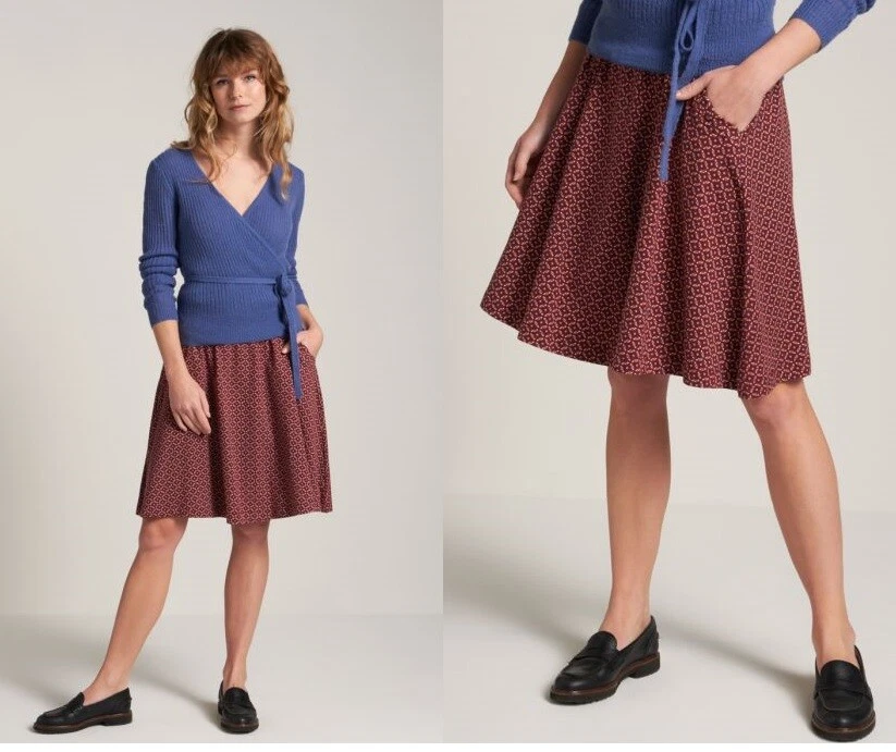 King Louie Rock Organic Cotton Skirt Red Graphic Pattern Sofia Namara