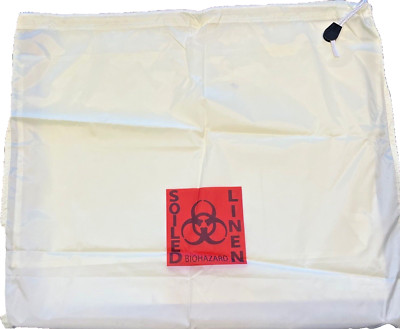 Soiled Linen Biohazard Warning Label Waterproof Bags