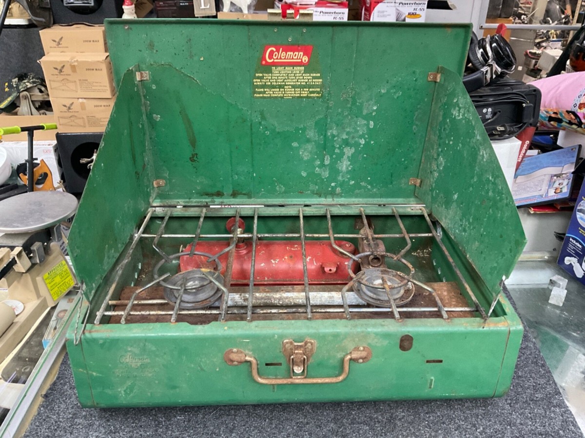 Coleman 2-Burner White Gas Camp Stove Model 413G | eBay