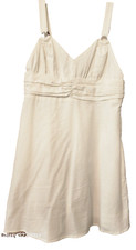 New With Tags .. Very J white Lined Mini Summer Dress Women's M cottage coastal